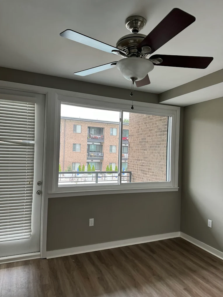 New window installation — interior view