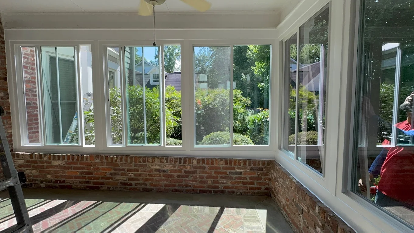 Sunroom casement windows